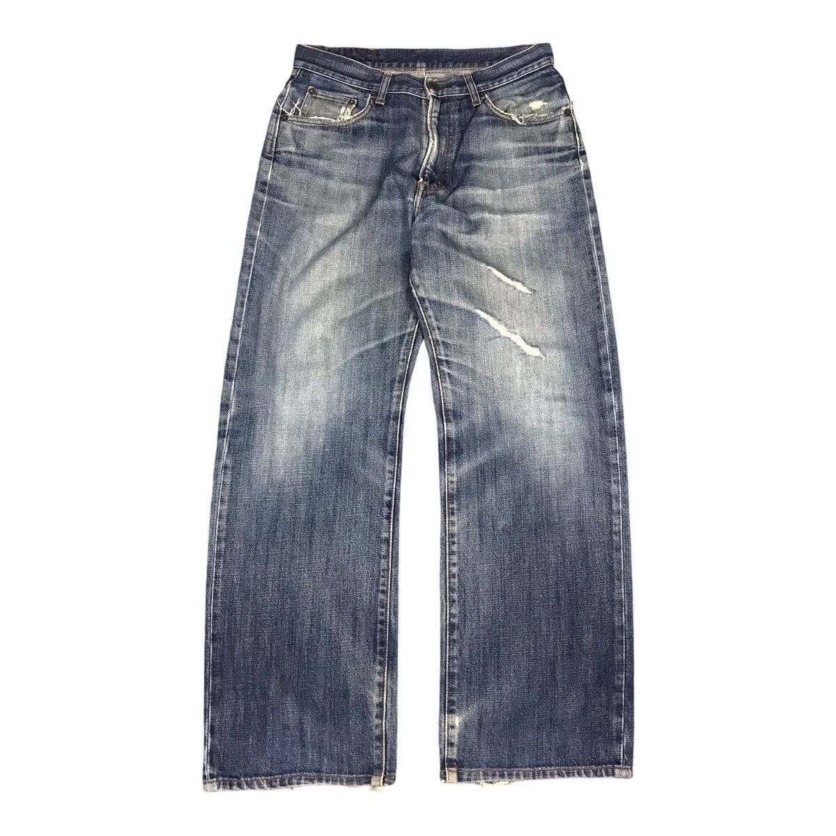 Japanese Brand GOLD RUSH DISTRESSED BAGGY DENIM PANTS Size US 28 / EU 44 - 1 Thumbnail
