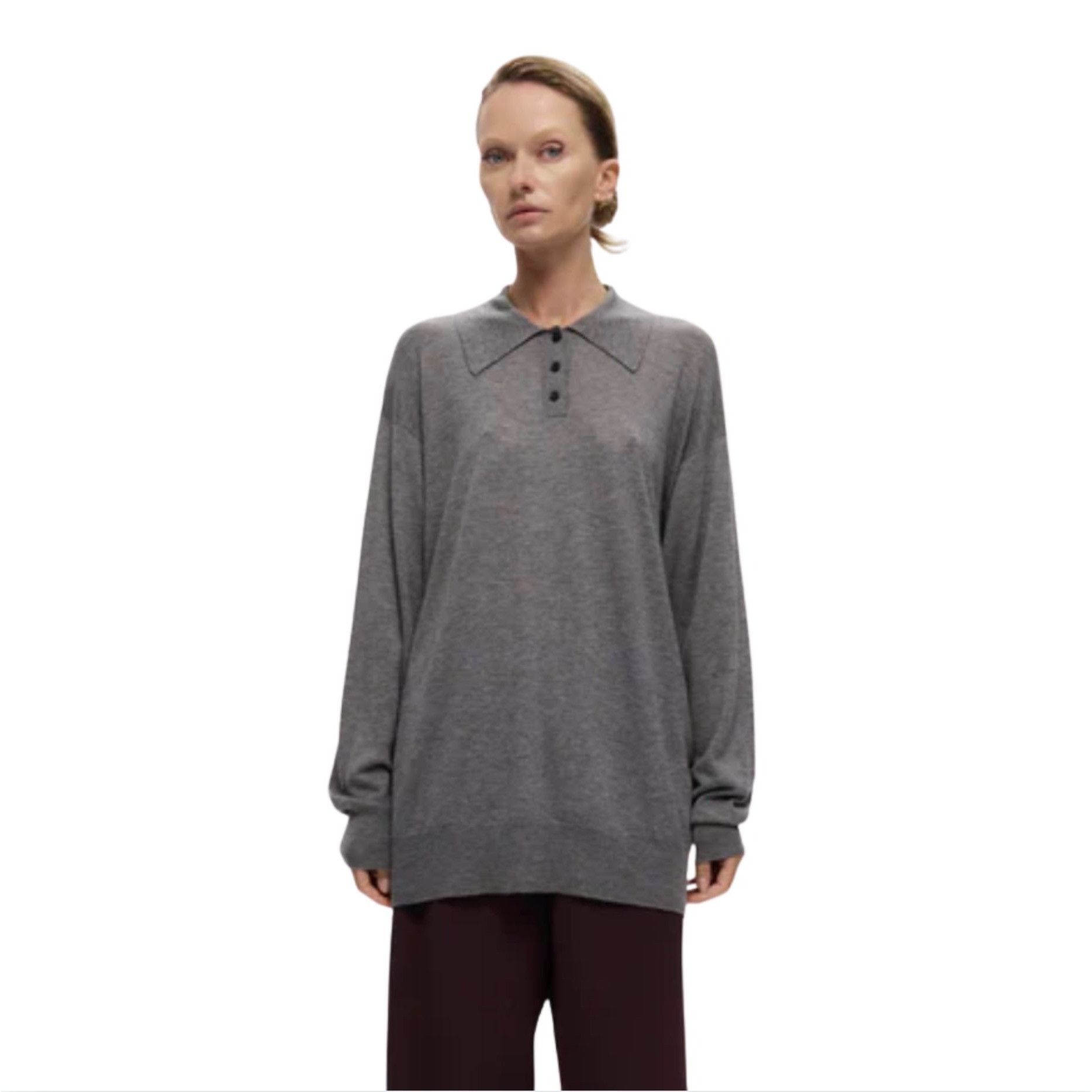 Other HARRIS TAPPER Long Sleeve Orwell Polo in Silk Wool EUC $399 Size S / US 4 / IT 40 - 1 Thumbnail