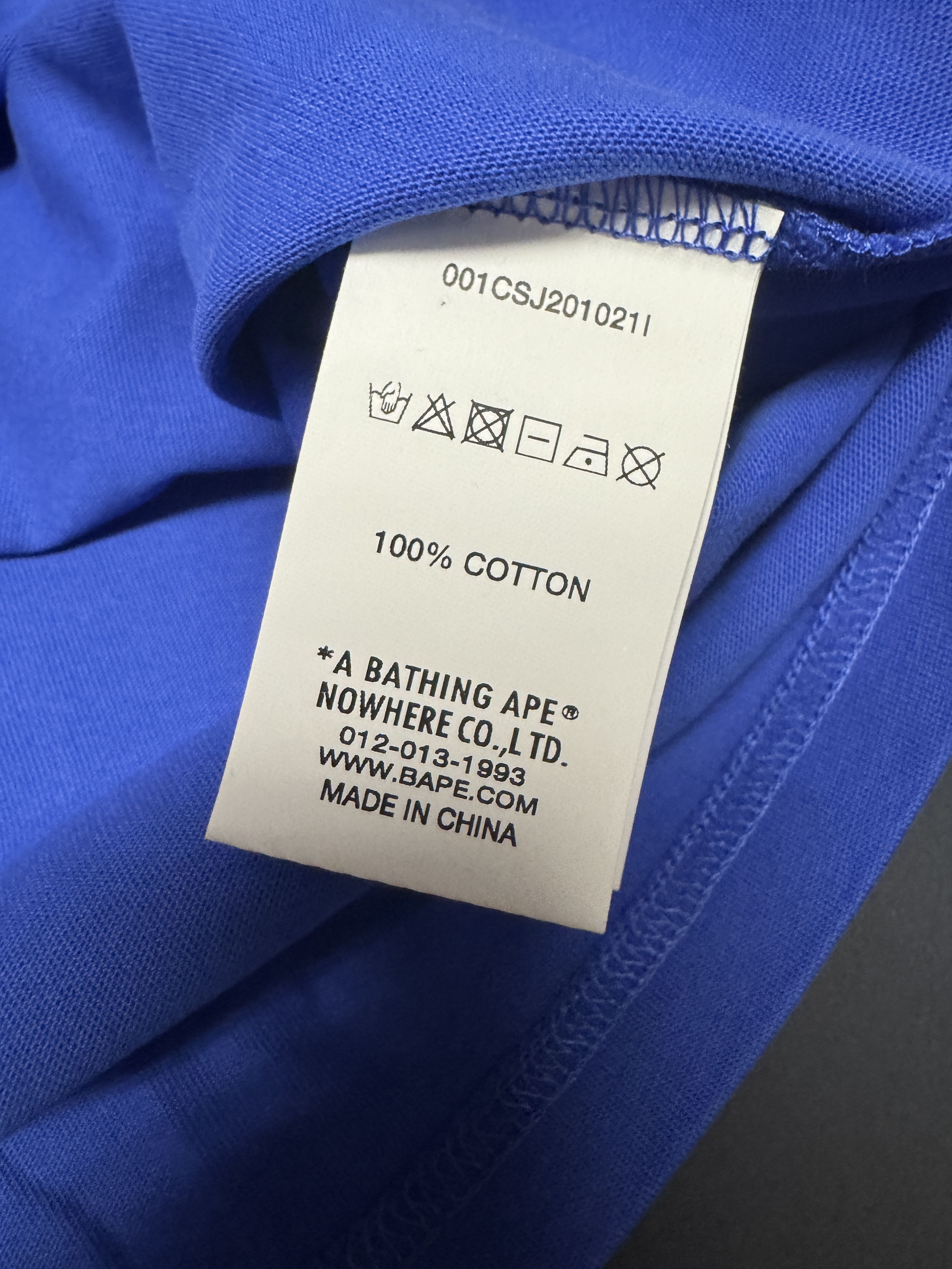 Bape BAPE Ape Head Relaxed Fit Tee Blue Size US M / EU 48-50 / 2 - 4 Thumbnail