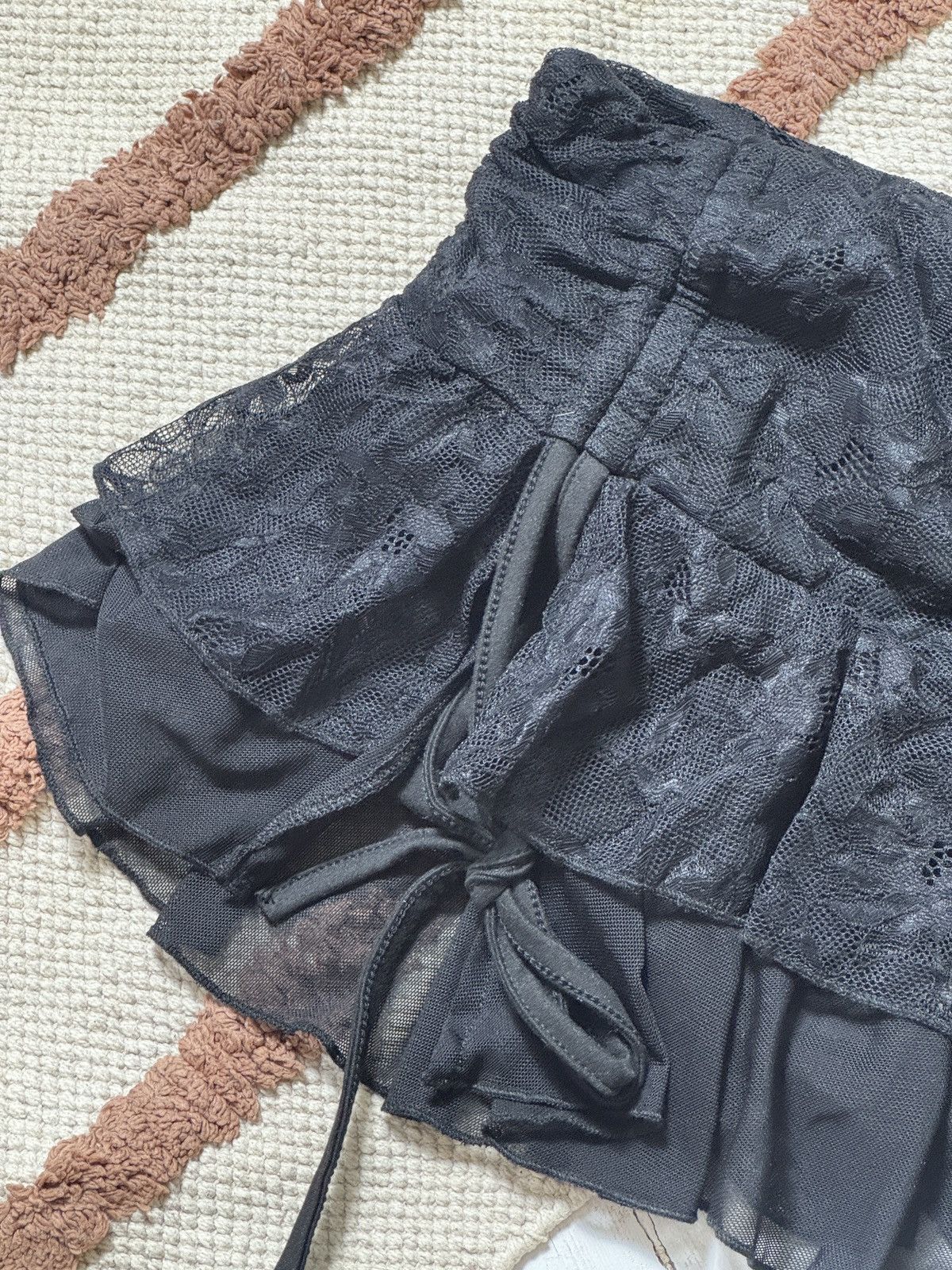 Other VINTAGE MESH RUSHES 2000s SKIRT / SHORTS Size 30" / US 8 / IT 44 - 6 Thumbnail