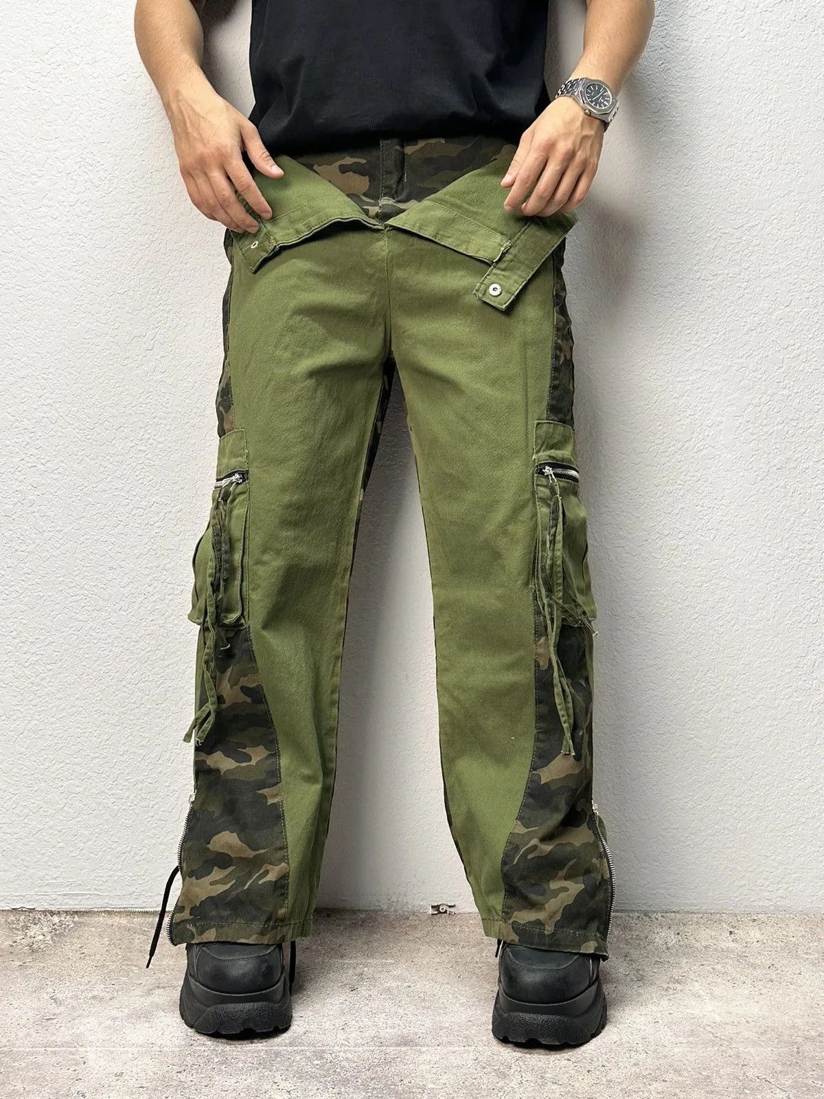 Hysteric Glamour Baggy Flare Military Cargo Pants LGB GOA x IfSixWasNine Size US 32 / EU 48 - 3 Thumbnail