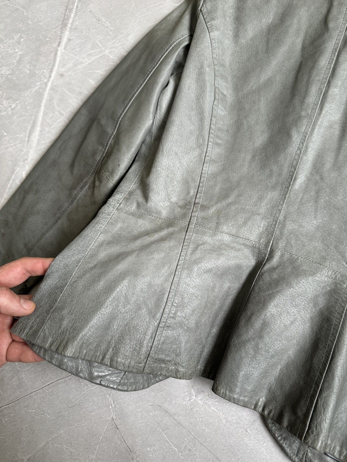 Hysteric Glamour 00s Napoleon Military Dirty Leather Jacket PPFM Style Size M / US 6-8 / IT 42-44 - 21 Thumbnail