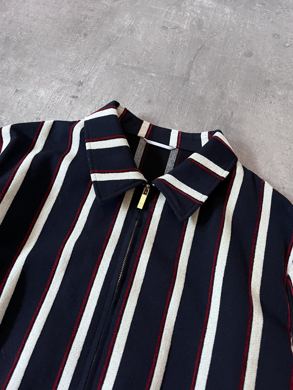 Thom Browne Thom Browne striped jacket cotton wool navy white red Size US L / EU 52-54 / 3 - 4 Thumbnail