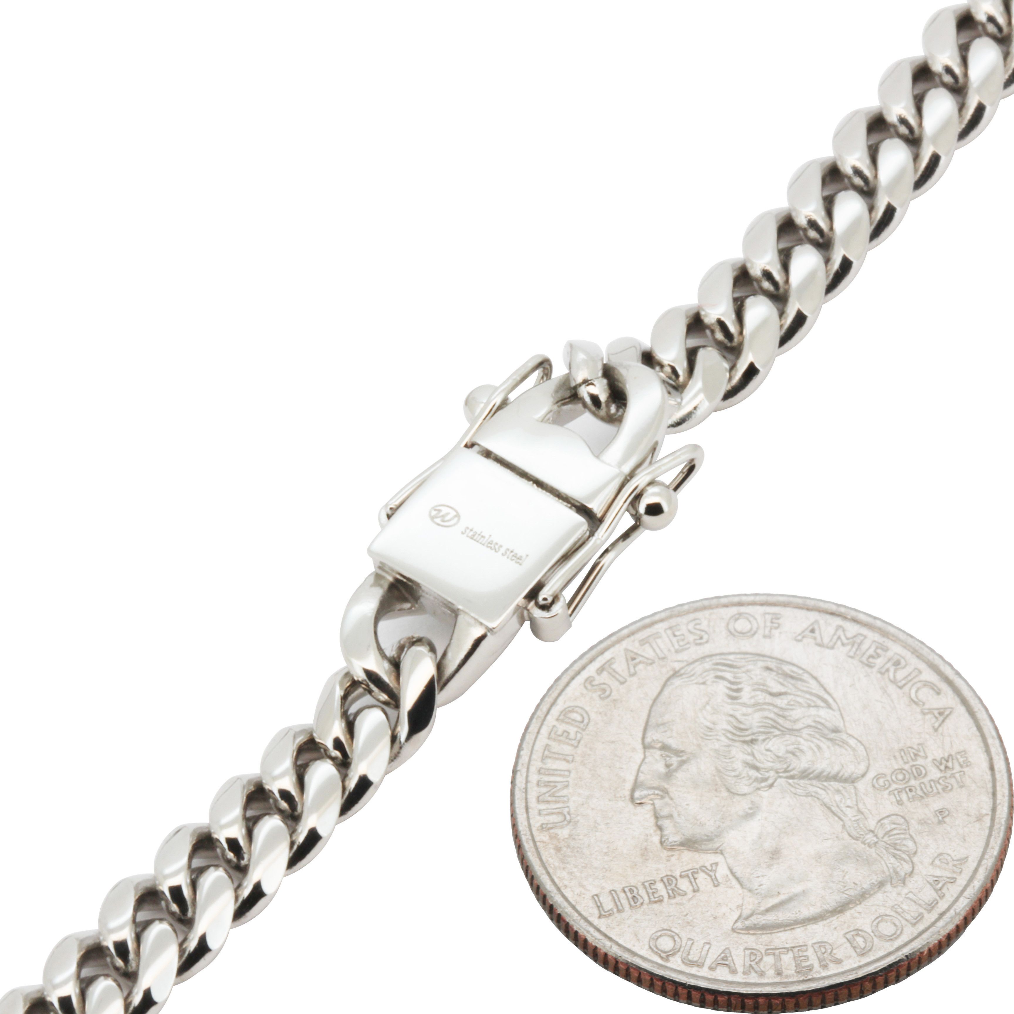 Other 316L Stainless Steel 6mm Miami Cuban Link Chain Necklace 24" Size ONE SIZE - 3 Thumbnail