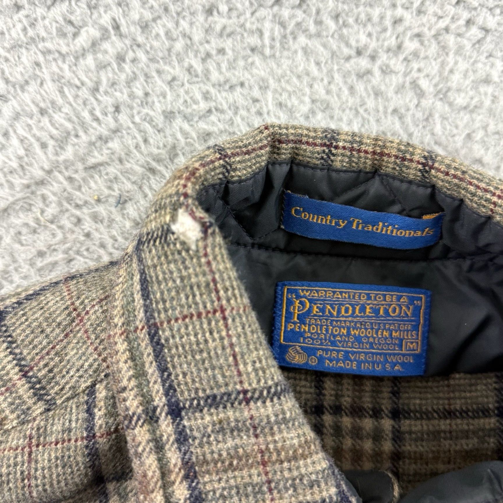 Pendleton VINTAGE Pendleton Shirt Mens Medium Brown Country Traditionals Wool Button Up Size US M / EU 48-50 / 2 - 6 Thumbnail
