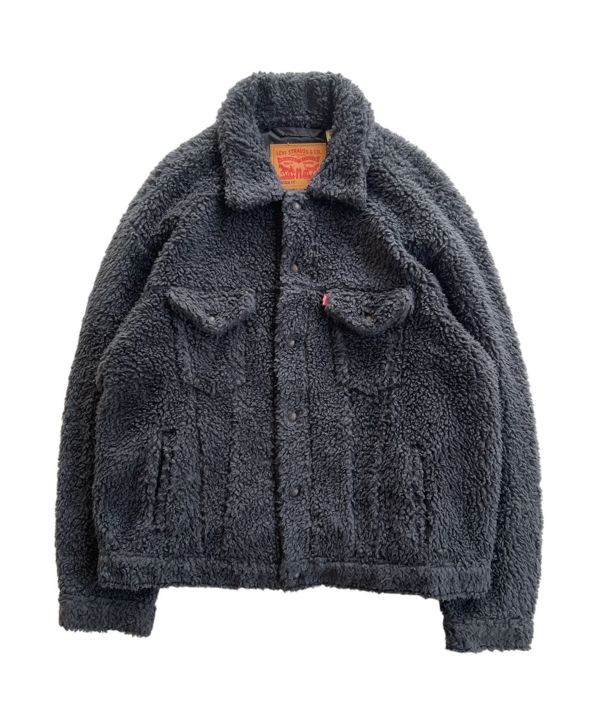Levi's Vintage Clothing Mens Cozy Sherpa Fleece Trucker Jacket Size US L / EU 52-54 / 3 - 1 Thumbnail