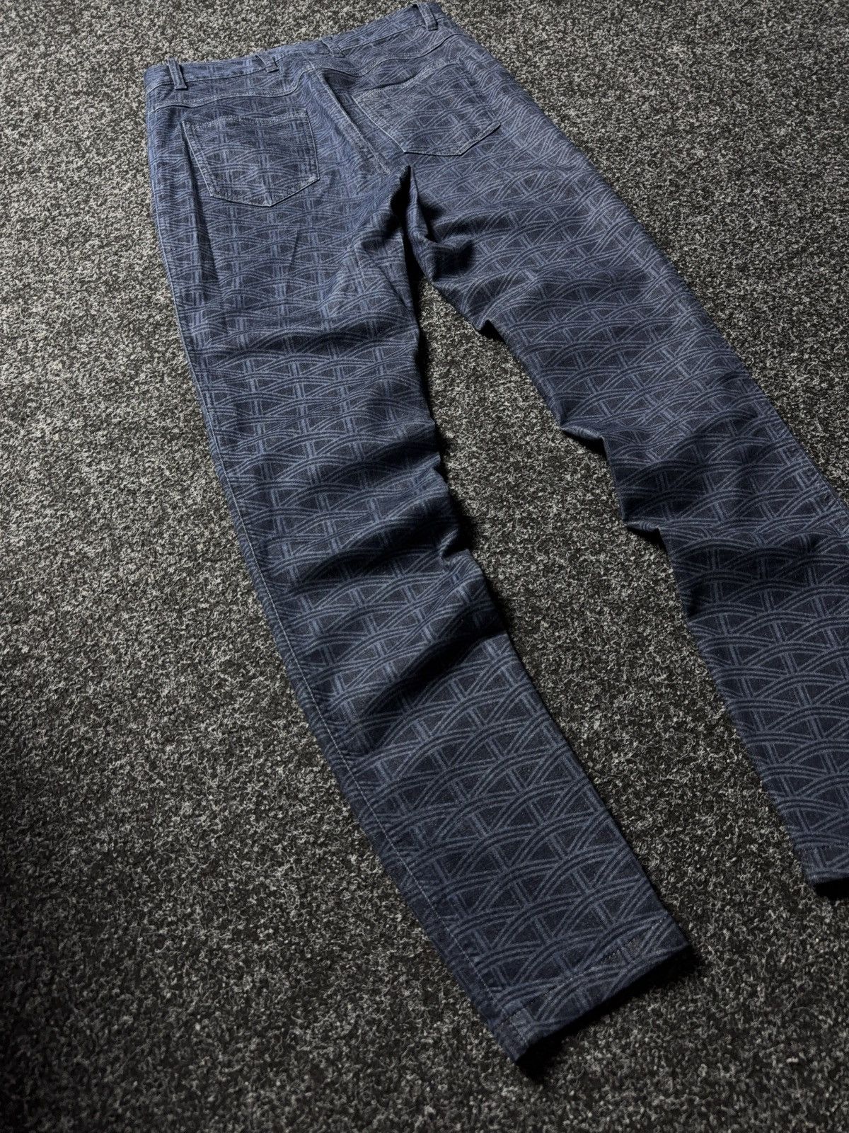 Escada Luxury Escada Geometric Pattern Denim Trousers Women’s 36 Size 30" / US 8 / IT 44 - 11 Thumbnail