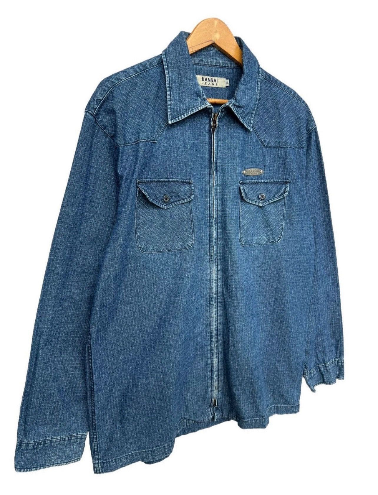 Kansai Yamamoto Kansai Yamamoto Japan Designer Denim Jacket Size US L / EU 52-54 / 3 - 3 Thumbnail