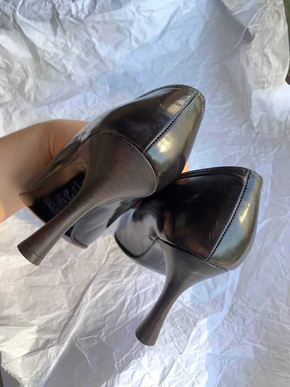 Vintage Vicini vintage dark-brown pumps with pointed toe Size US 6.5 / IT 36.5 - 6 Thumbnail