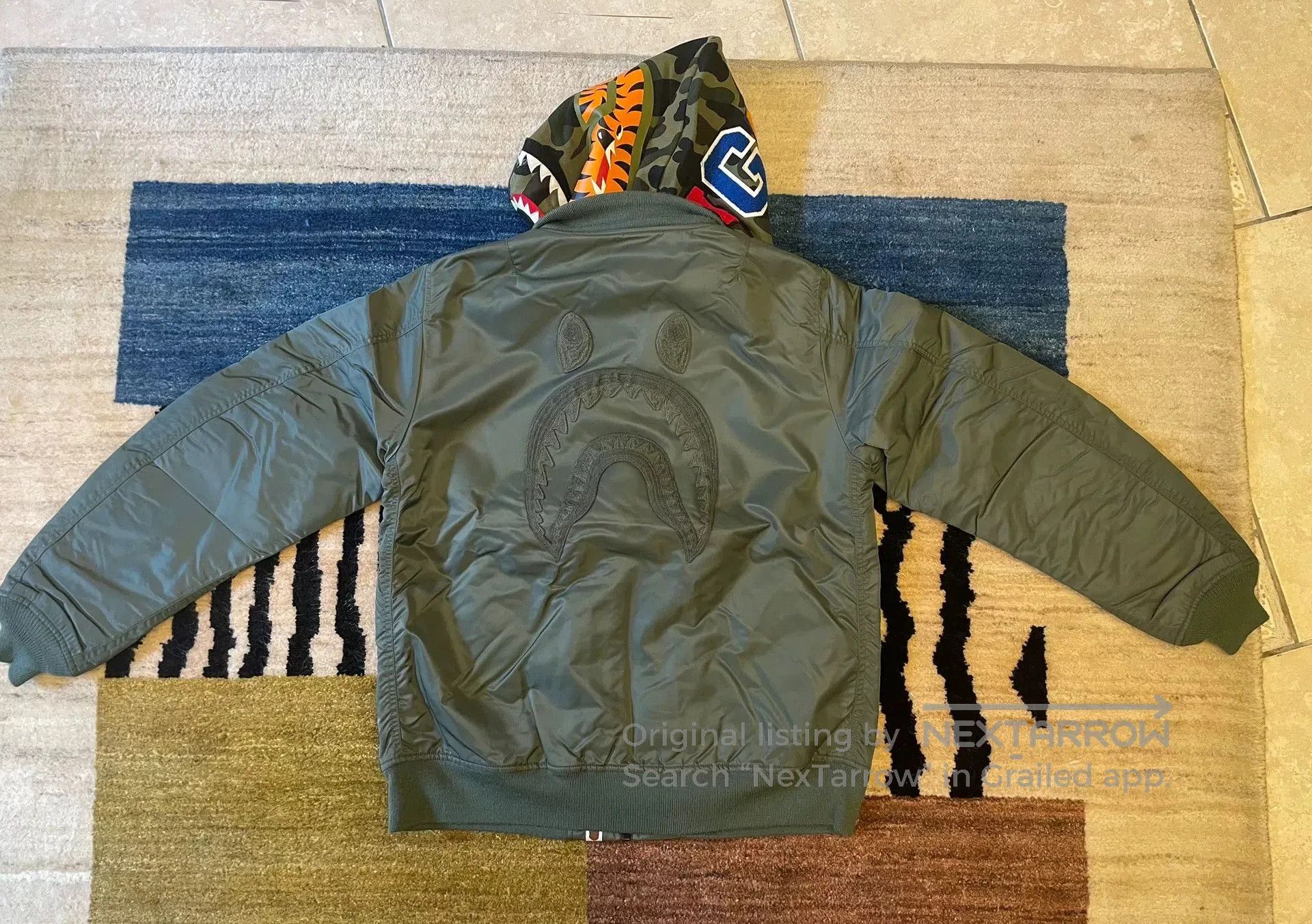 Bape Bape Classic Shark Hat Flight Jacket. Size US L / EU 52-54 / 3 - 5 Thumbnail
