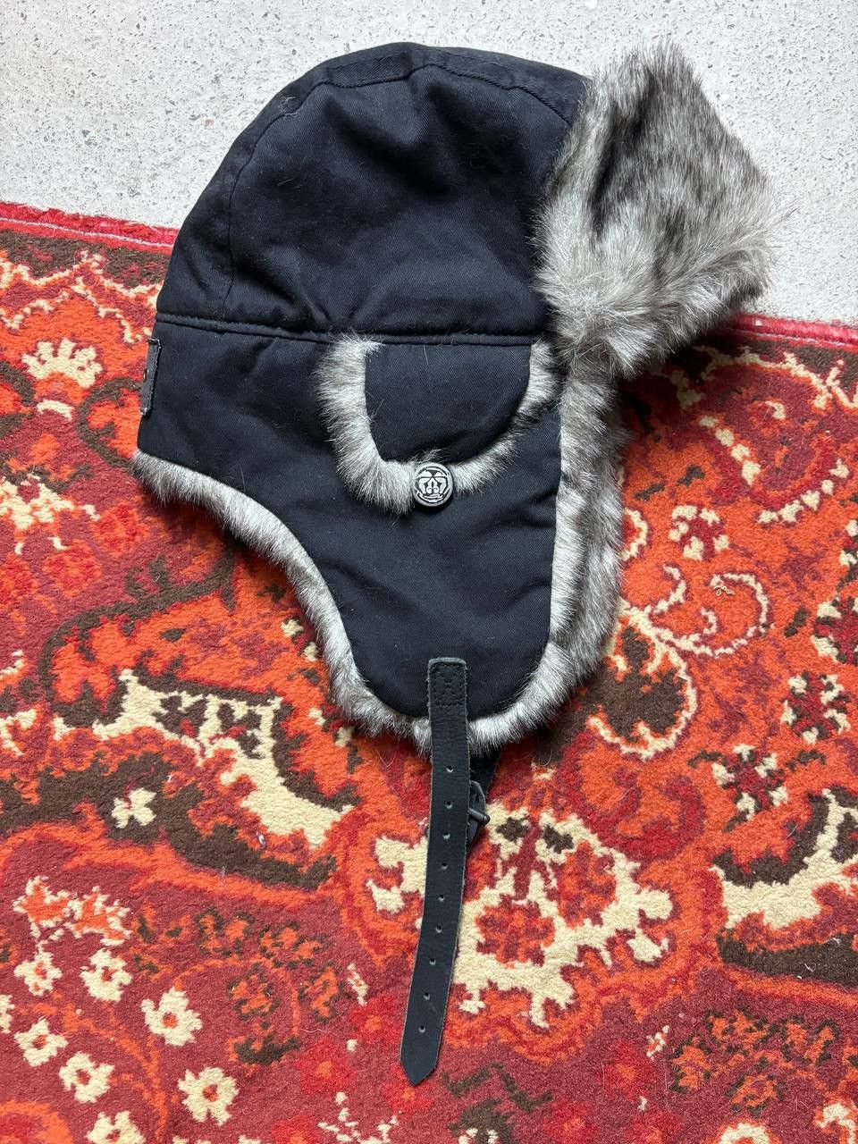 Hysteric Glamour × Vintage Vintage Y2K Japanese brand Ushanka Active opium black fur Size ONE SIZE - 1 Thumbnail