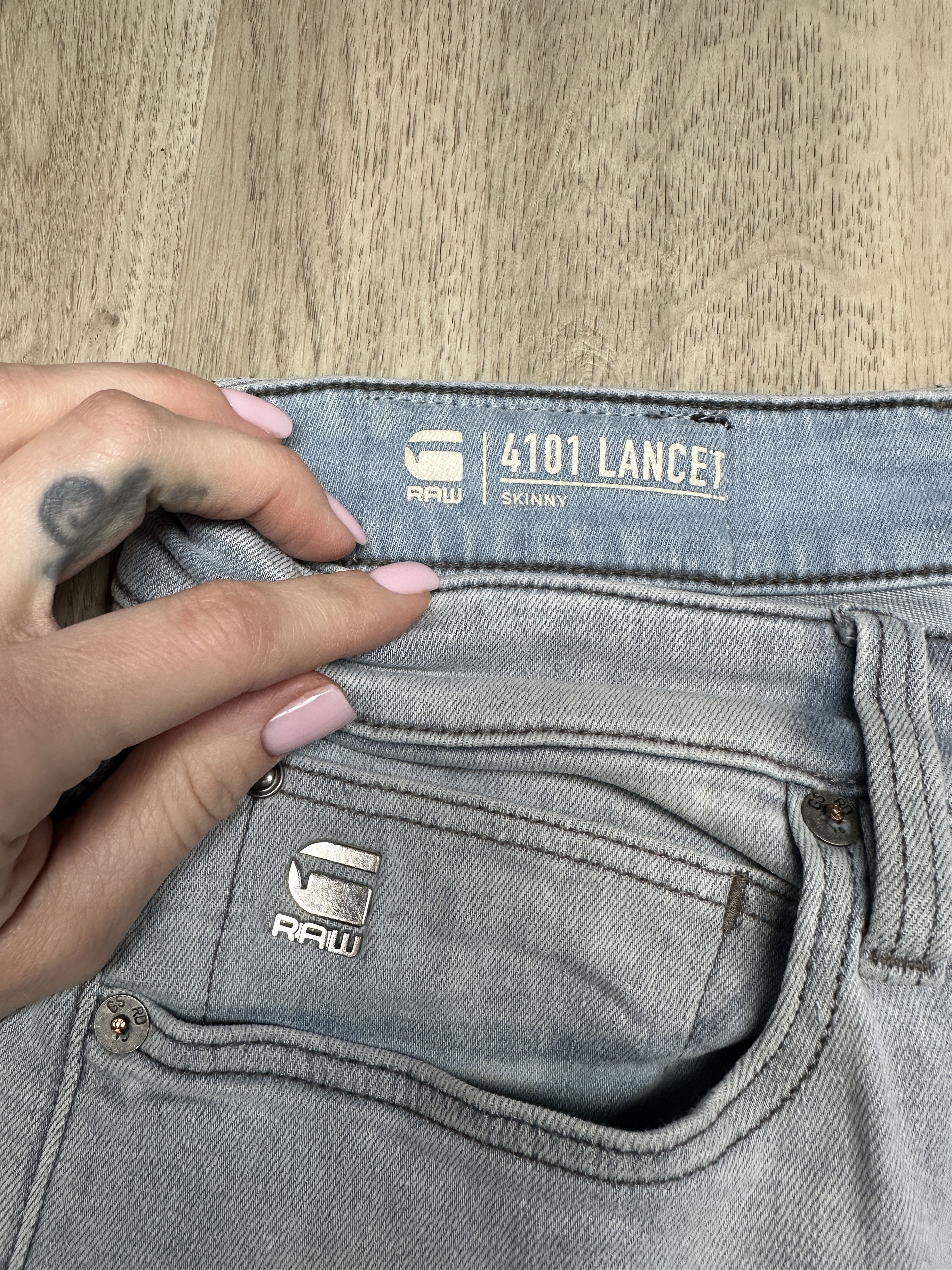 G-Star G Star Raw Mens 4101 Lancet Skinny Denim Pants Jeans Size US 34 / EU 50 - 6 Thumbnail