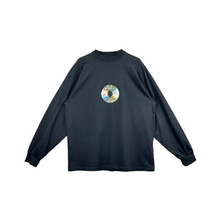 Balenciaga Balenciaga Balenciaga Black Long Sleeve TShirt with Disk - Size US M / EU 48-50 / 2 - 1 Thumbnail