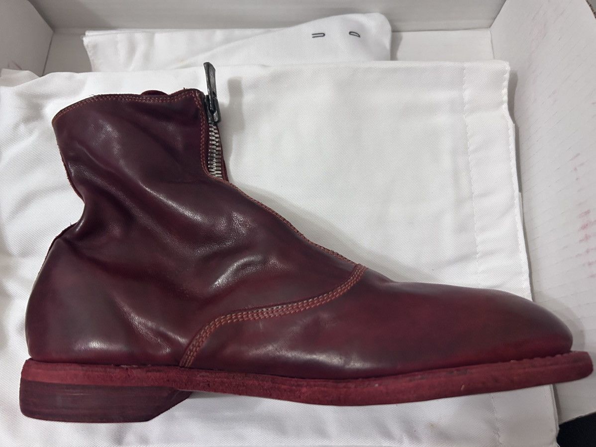Guidi GUIDI 210 women’s red horse leather front zip ankle boots Size US 8 / IT 38 - 1 Thumbnail