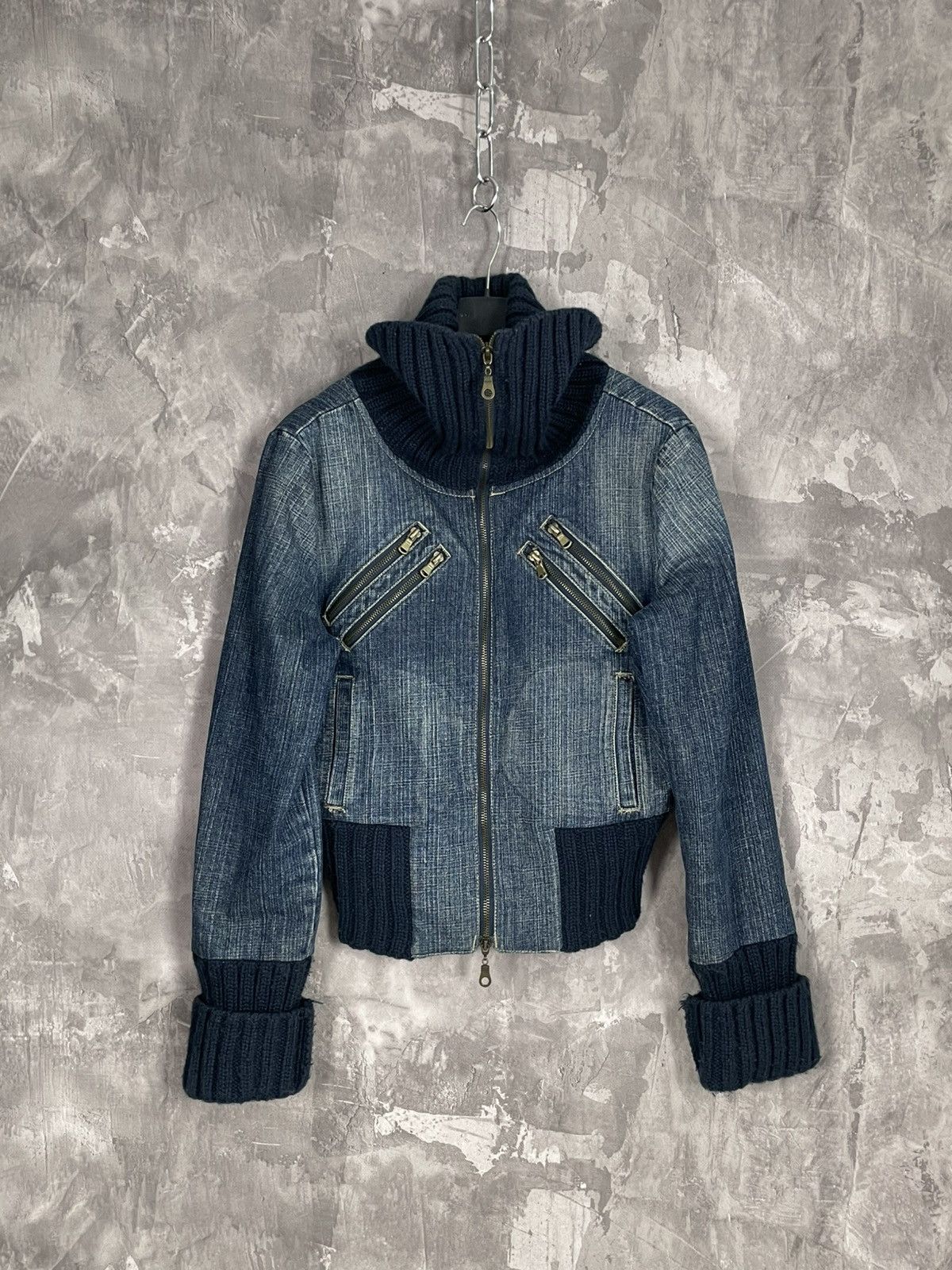 If Six Was Nine × Japanese Brand × Le Grande Bleu (L.G.B.) Avant Garde Japan Vintage Y2K Crazy Denim Jacket Size M / US 6-8 / IT 42-44 - 1 Thumbnail