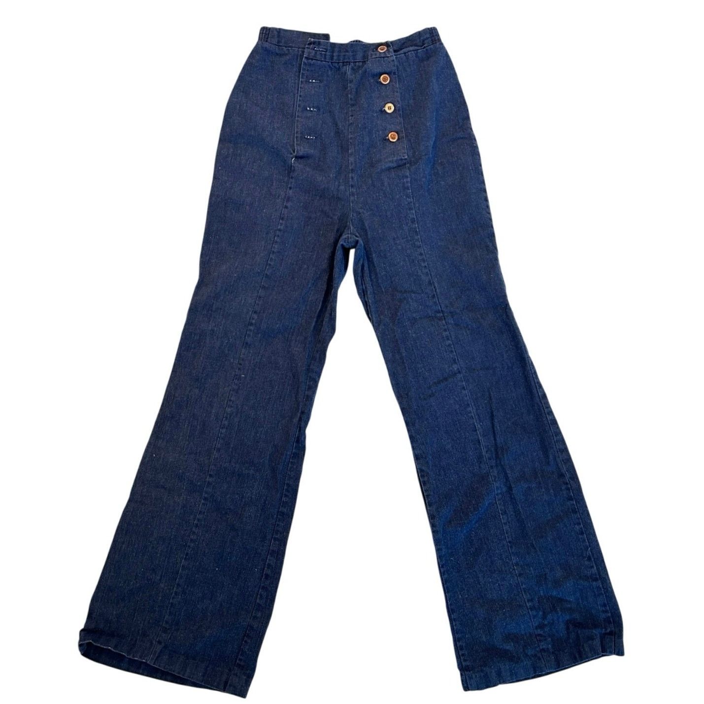 Sears Vintage 70s Women's Jeans Size 12 Flared Bottom Button Front Size 34" / US 12 / IT 48 - 1 Thumbnail