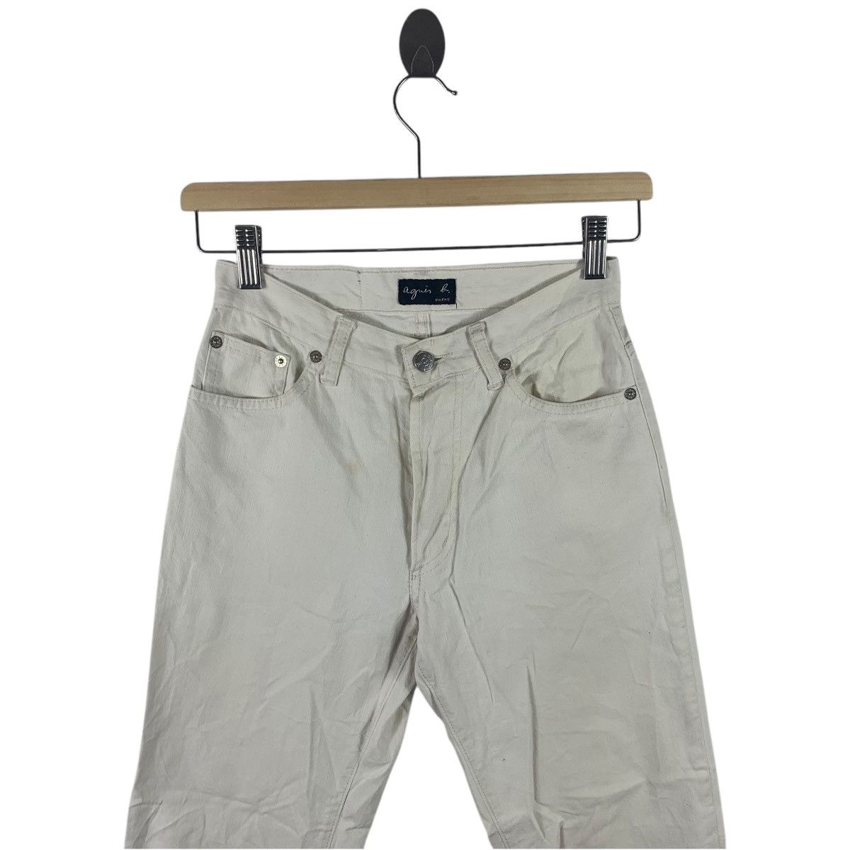 Designer × agnes b. Vintage AGNES B Paris white colour jeans Size 25" / US 0 / IT 36 - 2 Thumbnail