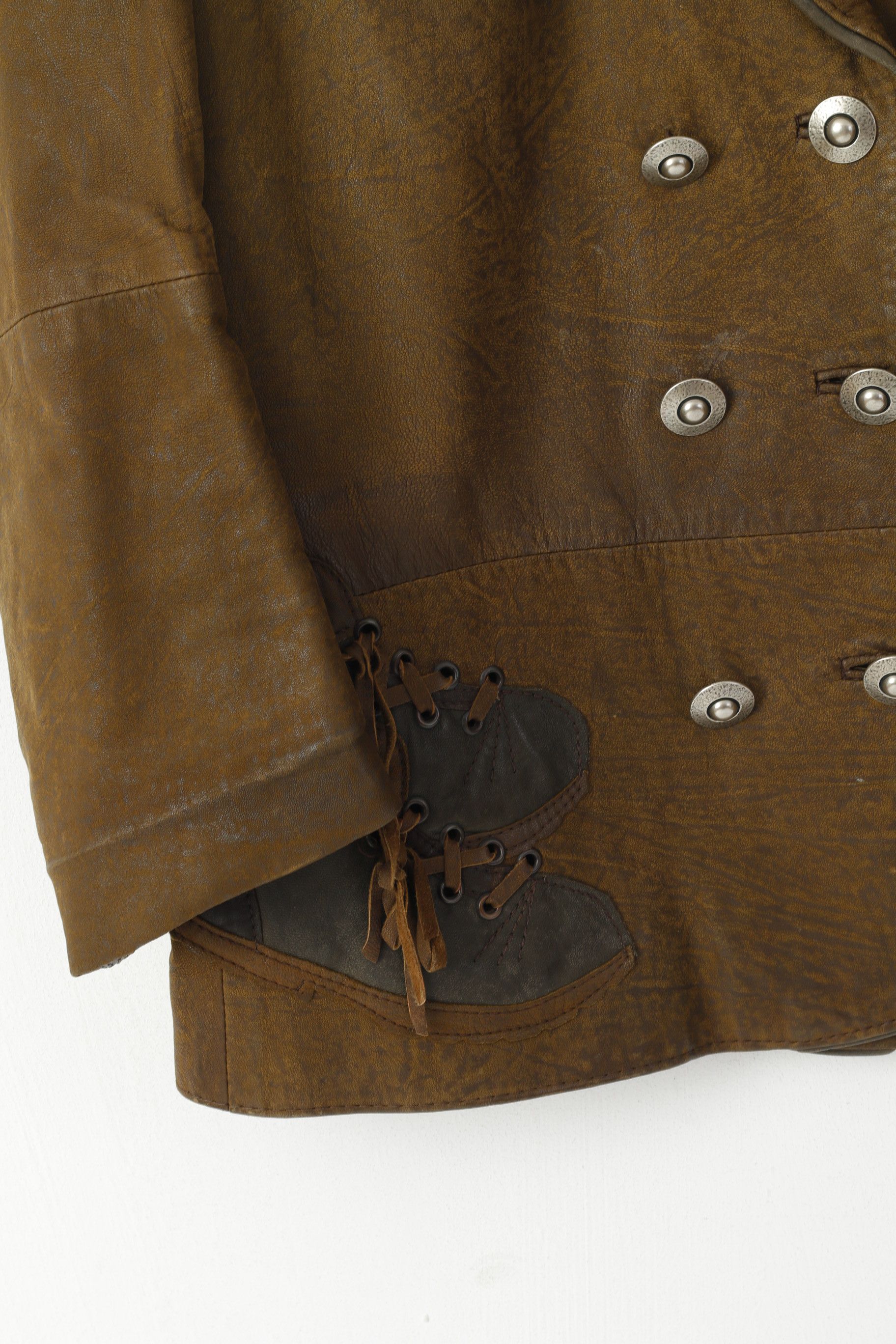 Vintage Vintage Women 36 S Jacket Brown Leather Tyrol 0739 Size S / US 4 / IT 40 - 7 Thumbnail