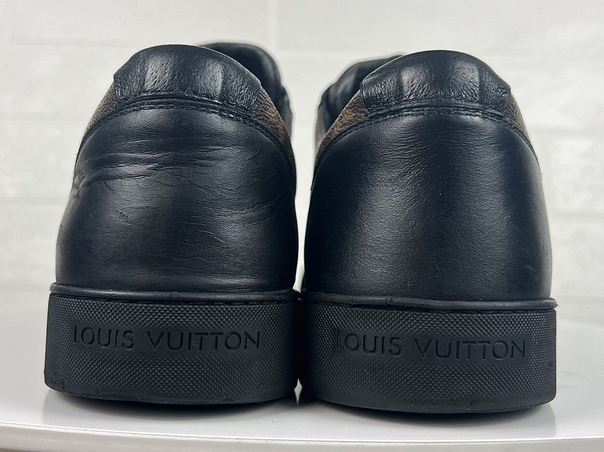 Louis Vuitton LOUIS VUITTON Sneakers Leather LV Monogram Canvas Logo Men’s Size US 11 / EU 44 - 13 Thumbnail