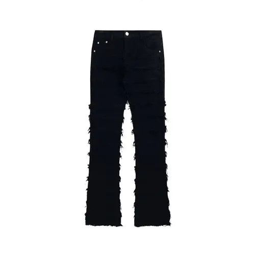 Jean ripped flared punk damaged jeans Size US 34 / EU 50 - 4 Thumbnail