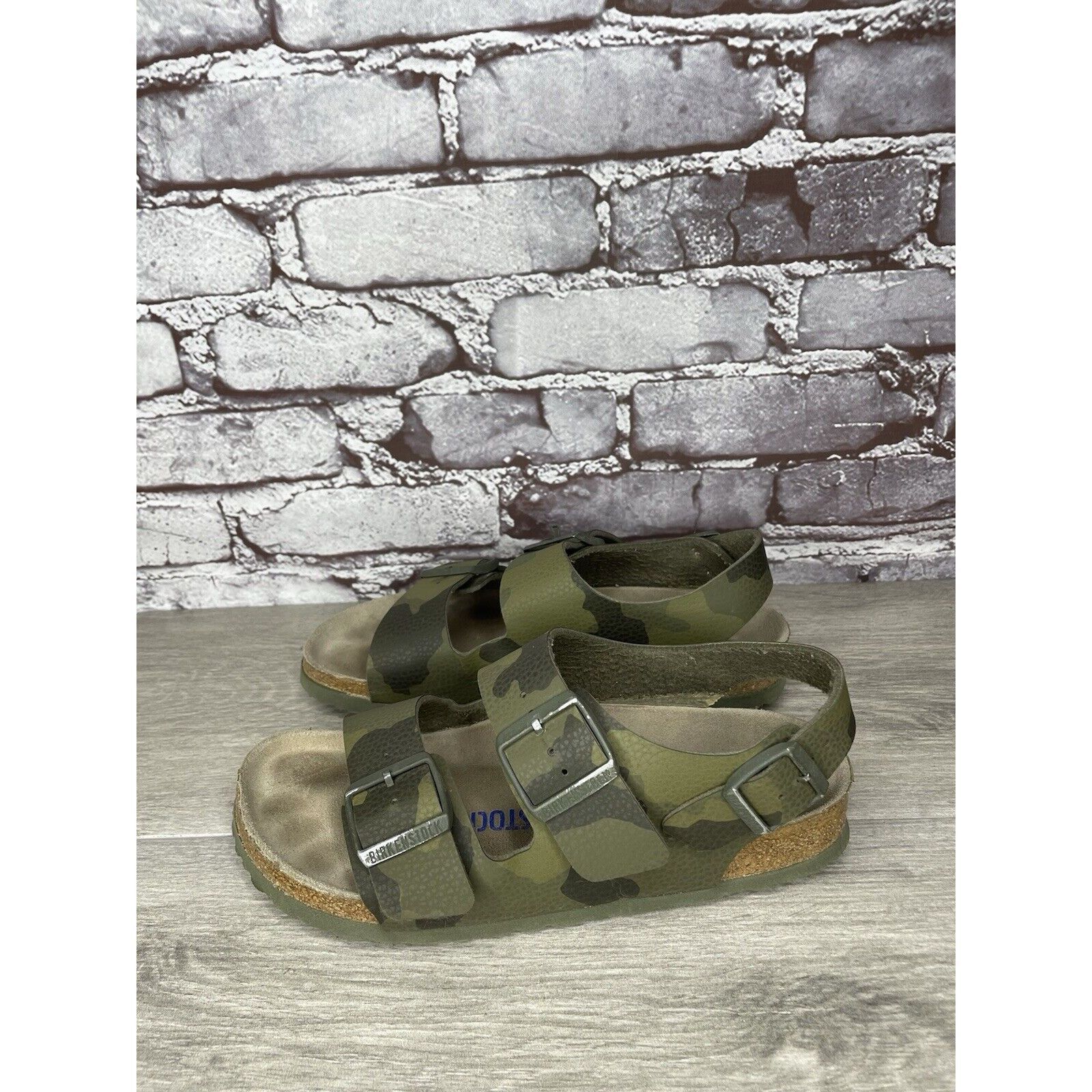Birkenstock Birkenstock Milano Army Green Leather Ankle Strap Sandals Wo Size US 6.5 / IT 36.5 - 16 Thumbnail