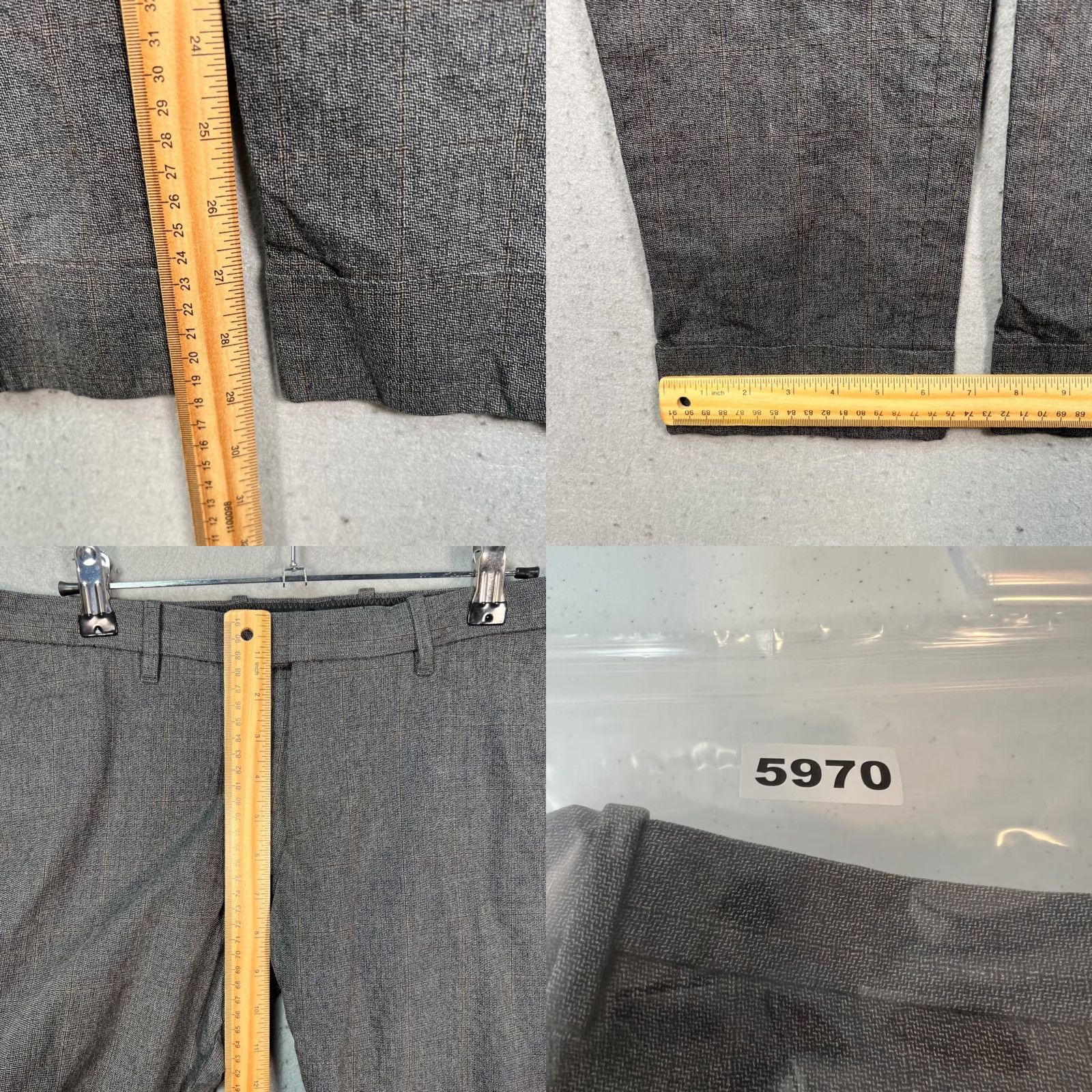 DRYKORN Drykorn Gray Wool Blend Tailored Pants Mens Size 46 Dress Pants Slim Tapered Flat Front 30in Inseam Modern Mens Clothing Size US 30 / EU 46 - 8 Thumbnail
