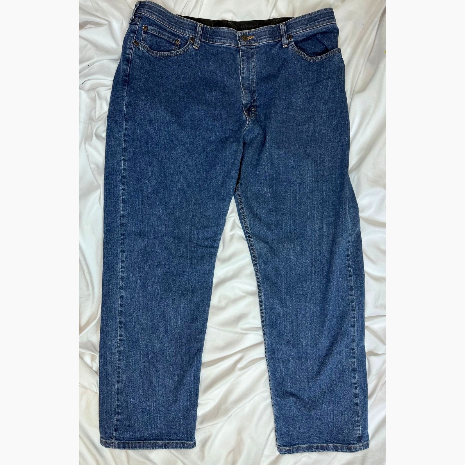 Wrangler Wrangler Authentic Mens Classic Straight Fit Jean Blue 40x30 Size US 40 / EU 56 - 6 Thumbnail
