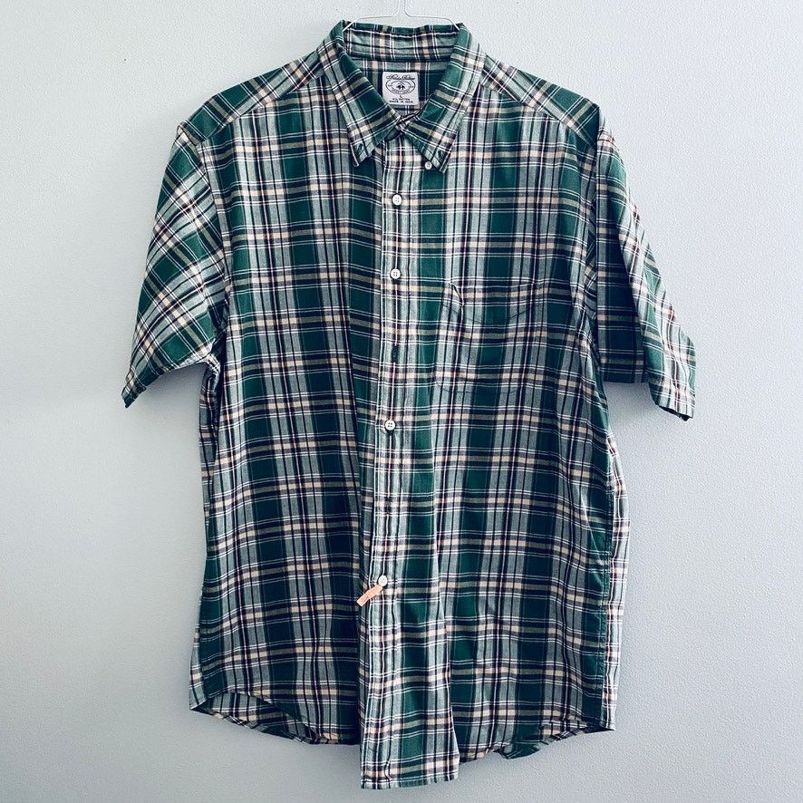 Brooks Brothers Brooks Brothers green plaid short sleeve button down Size US L / EU 52-54 / 3 - 2 Thumbnail