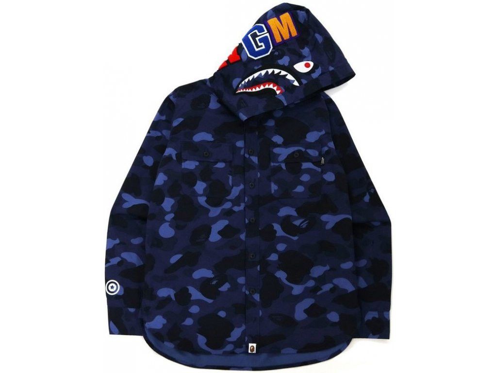 Color Camo Shark Shirt Hoodie