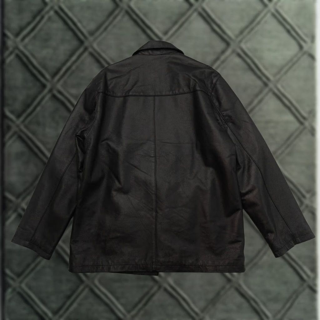 Burnside Burnside Leather Jacket Mens Medium Black Zip Closure Pockets Lined 24X31 Vintage MEASUREMENTS ARE PROVIDED IN PICTURES Size US M / EU 48-50 / 2 - 1 Thumbnail