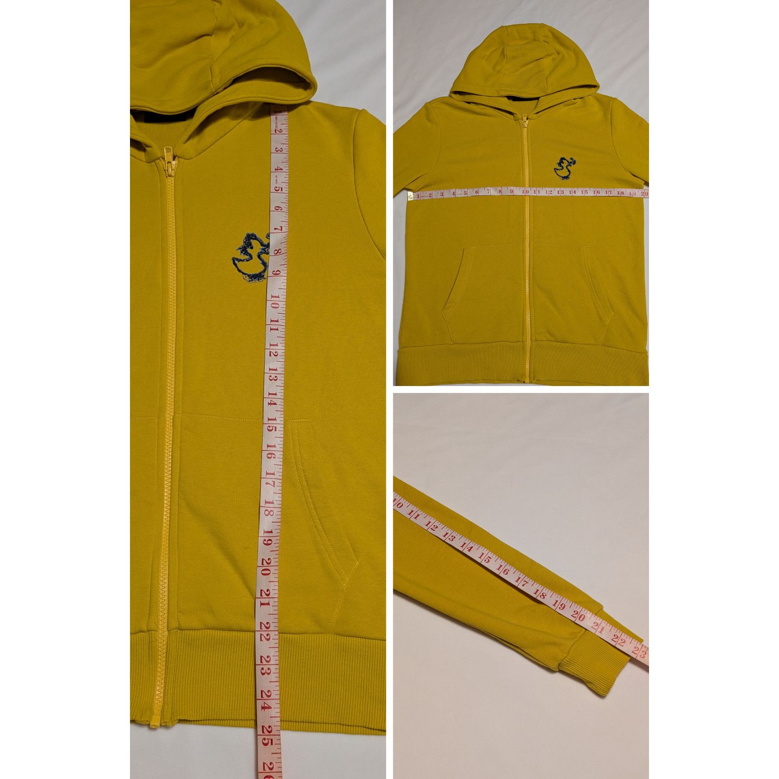Save The Duck Save The Duck Logo Print Full Zipped Yellow Hoodie Jacket Size XL / US 12-14 / IT 48-50 - 8 Thumbnail