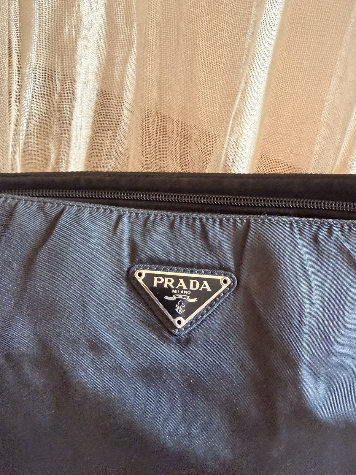 Prada VINTAGE Prada Classic Black Tessuto Nylon Shoulder Bag Size ONE SIZE - 3 Thumbnail