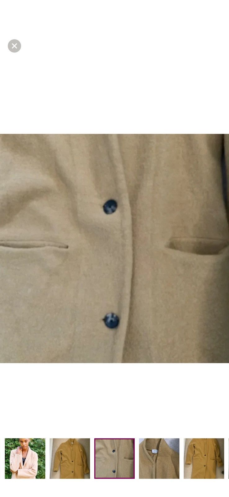 Aritzia Wilfred Dujardin Mustard Yellow Wool Coat Size S / US 4 / IT 40 - 8 Thumbnail