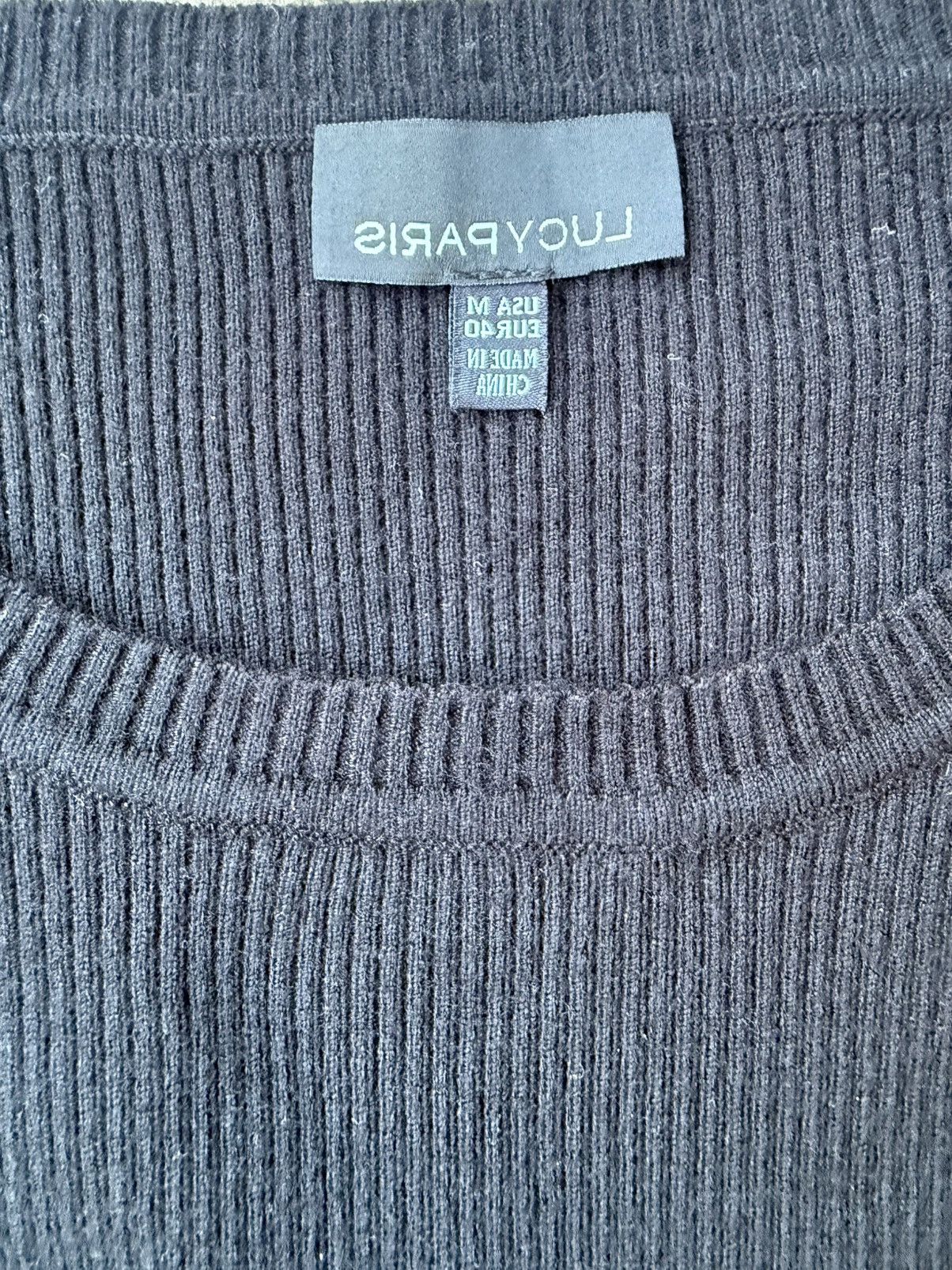 Other Lucy Paris Barra Mixed Knit Puff Sleeve Sweater Blouse Black Size M / US 6-8 / IT 42-44 - 7 Thumbnail