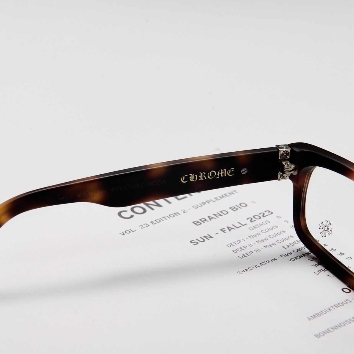 Chrome Hearts CHROME HEARTS INFLATABLE DATE - A MATTE BUTTERSCOTCH TORTOISE GLASSES Size ONE SIZE - 5 Thumbnail