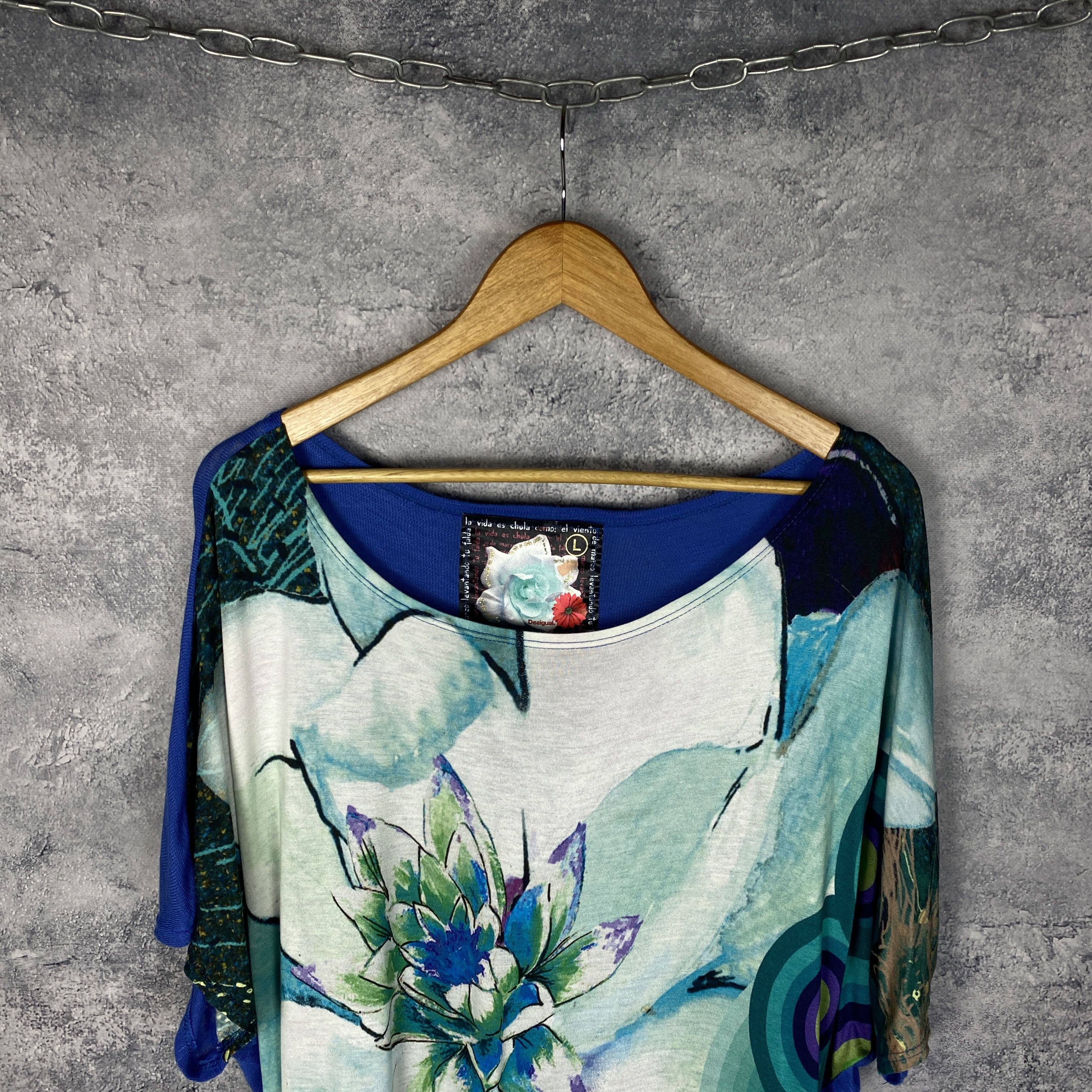 Desigual Desigual Blouse Women's Size L Multicolor Long Sleeve Size L / US 10 / IT 46 - 2 Thumbnail