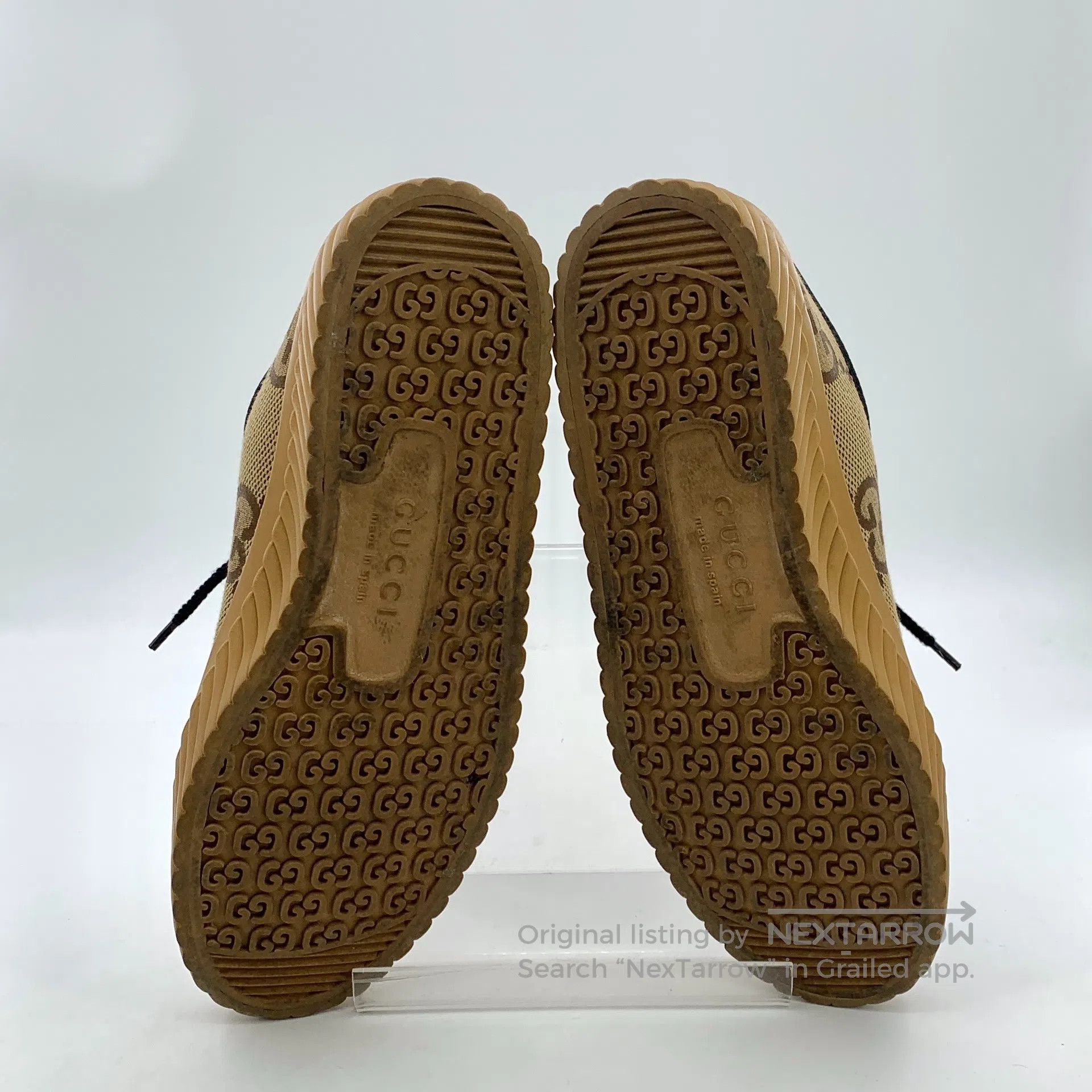 Gucci Guicci Dark brown double G jacquard laced casual flat shoe Size US 8 / EU 41 - 5 Thumbnail