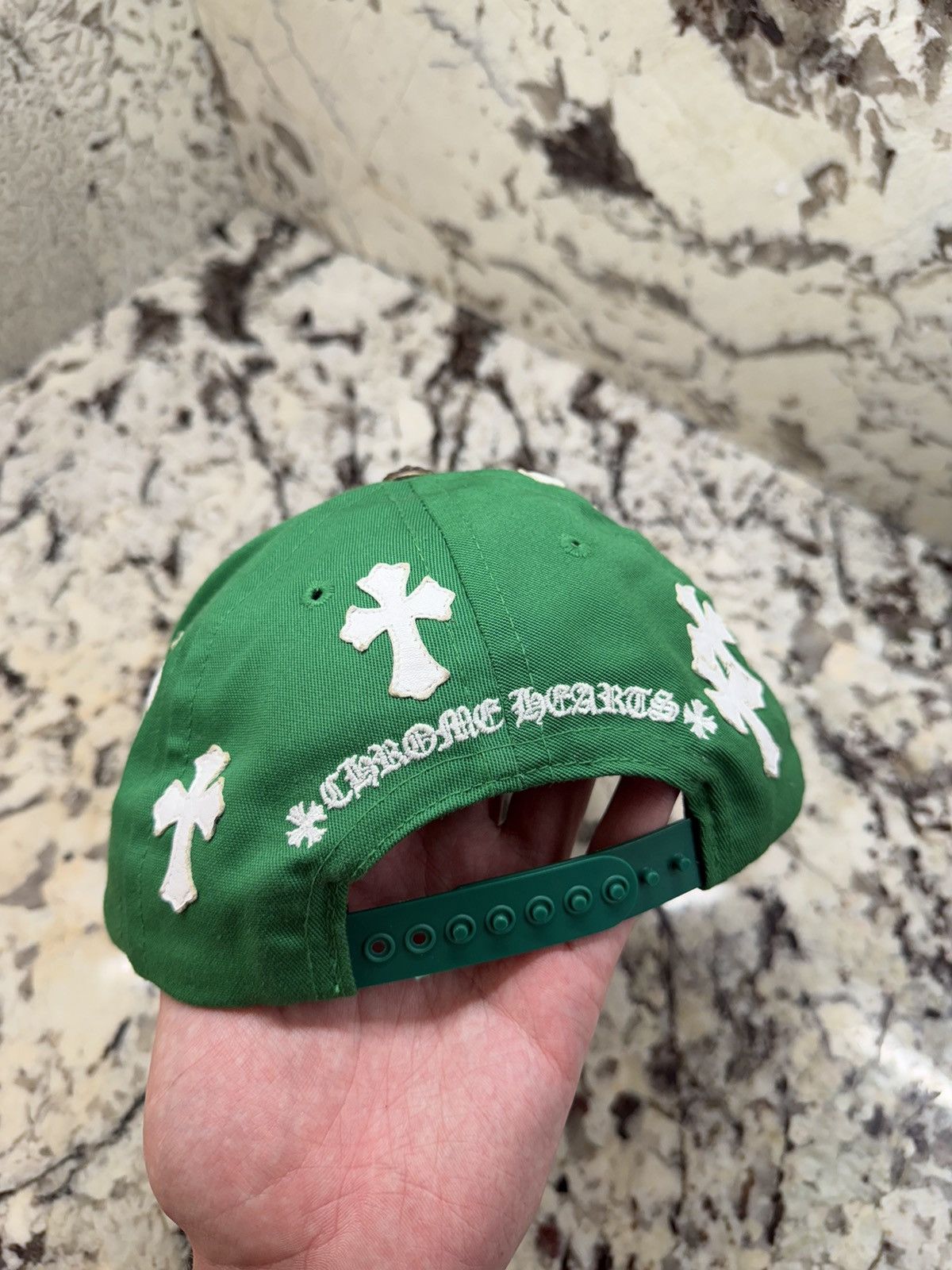 Chrome Hearts Chrome Hearts Cross Patch Hat Green White Baseball Cap Size ONE SIZE - 11 Thumbnail