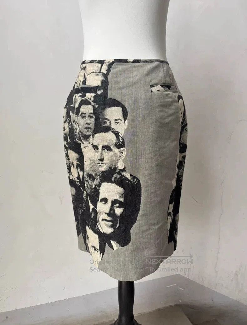 Jean Paul Gaultier Jean Paul Gaultier Runway Portrait Mini Skirt. Size US 44 / EU 60 - 4 Thumbnail