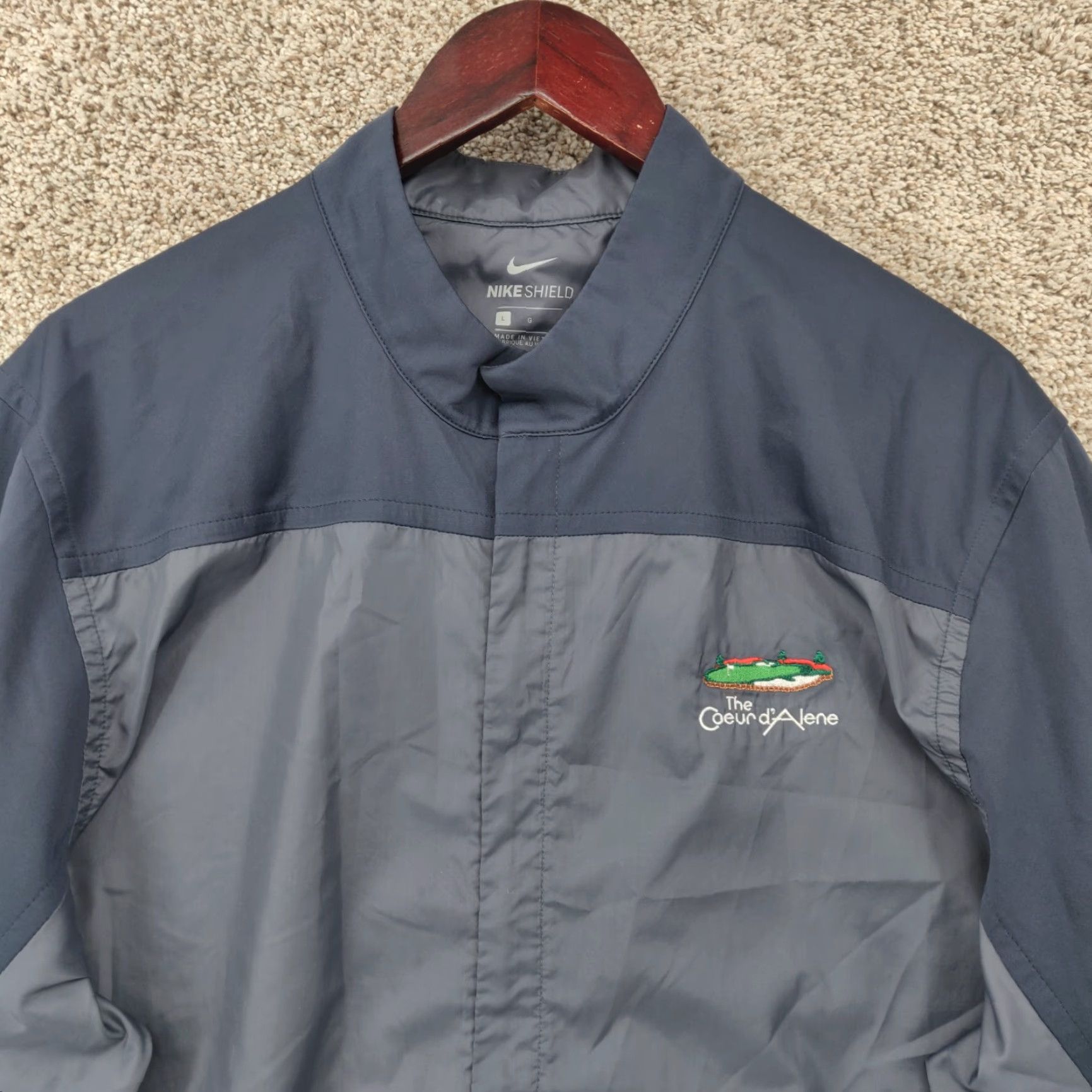 Nike VINTAGE Nike Shield Jacket Mens L Blue Windbreaker Full Zip Sports Outdoors Golf Jacket Size US L / EU 52-54 / 3 - 2 Thumbnail