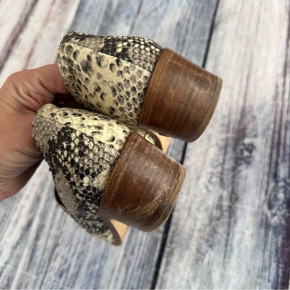Other Modern Vice New York Leather Snake Print Booties Size US 8.5 / IT 38.5 - 6 Thumbnail