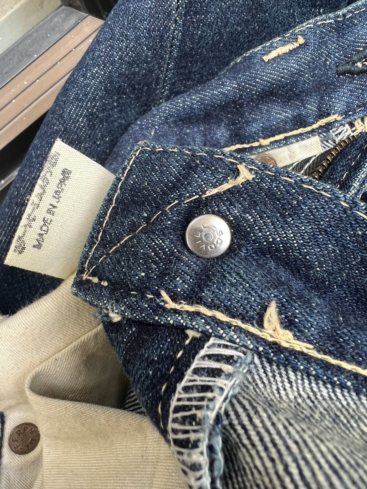 45rpm Vintage 90s 45rpm Japan Mud Denim Straight Leg Jeans Size US 32 / EU 48 - 25 Thumbnail