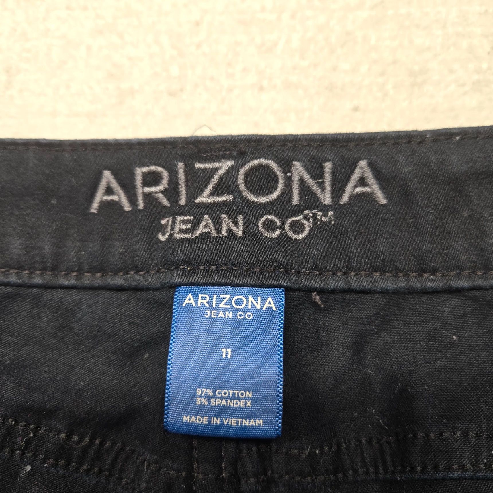 Vintage Arizona Jean Co Womens Junior Size 11 Black Skinny Stretch Denim Jeans 31.5in Inseam Size 32" / US 10 / IT 46 - 3 Thumbnail