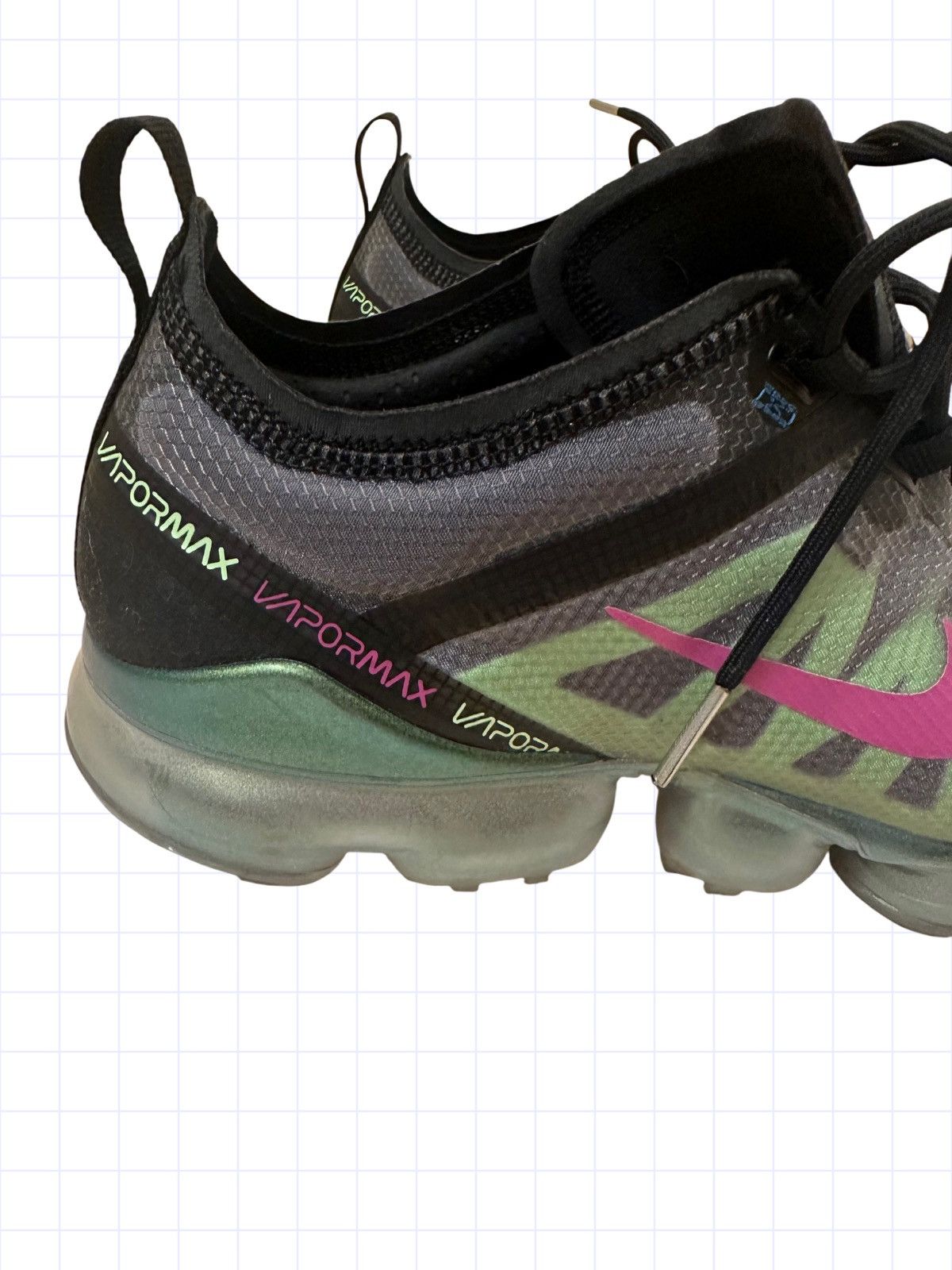 Nike Nike Air VaporMax 2019 PRM black green pink 9.5 running shoe Size US 9.5 / EU 42-43 - 5 Thumbnail
