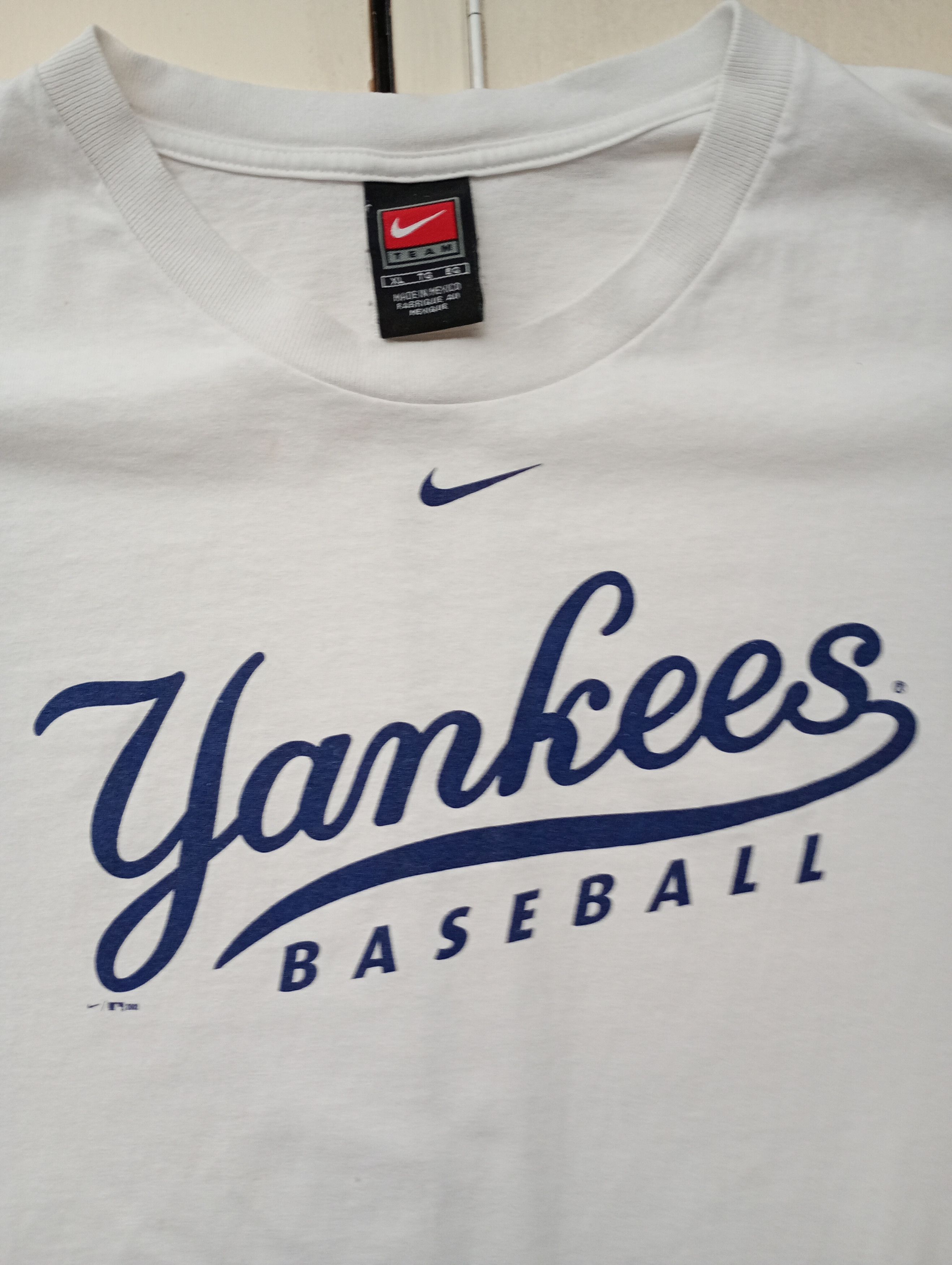Nike Nike NY Yankees Baseball T-Shirt 2002 Size US XL / EU 56 / 4 - 7 Thumbnail