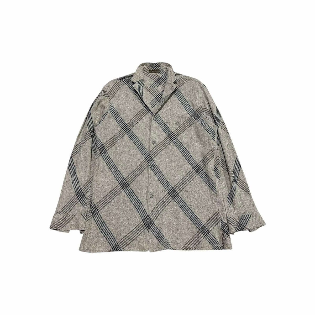 Yohji Yamamoto 🔥1986 Archived Y’s For Men Plaid Shirt Long Sleeve Size US L / EU 52-54 / 3 - 5 Thumbnail