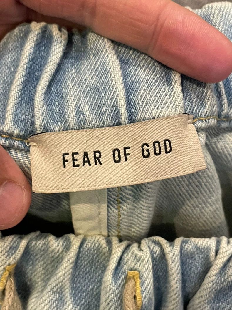 Fear of God Fear of God Streamer striped cropped denim shorts Size US 28 / EU 44 - 3 Thumbnail