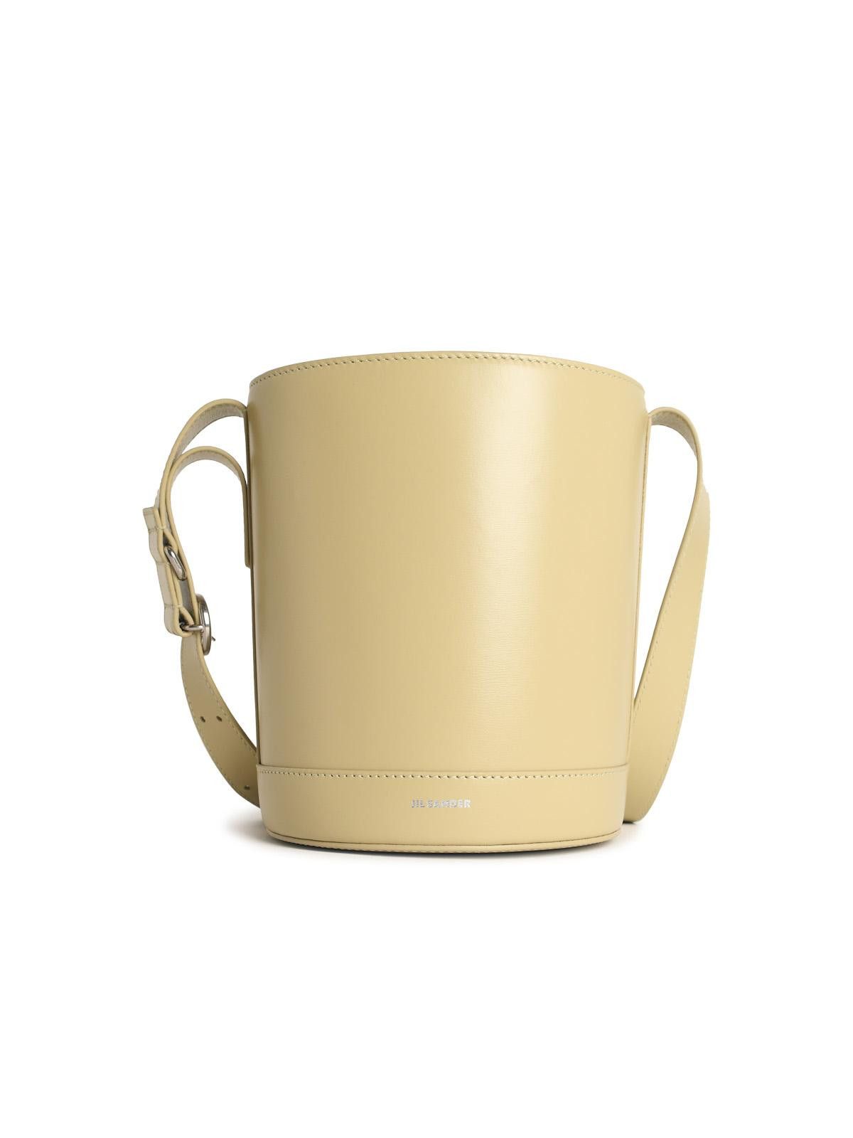 Jil Sander JIL SANDER 'Cannolo' Bucket Bag In Almond Nappa Leather Size ONE SIZE - 1 Thumbnail