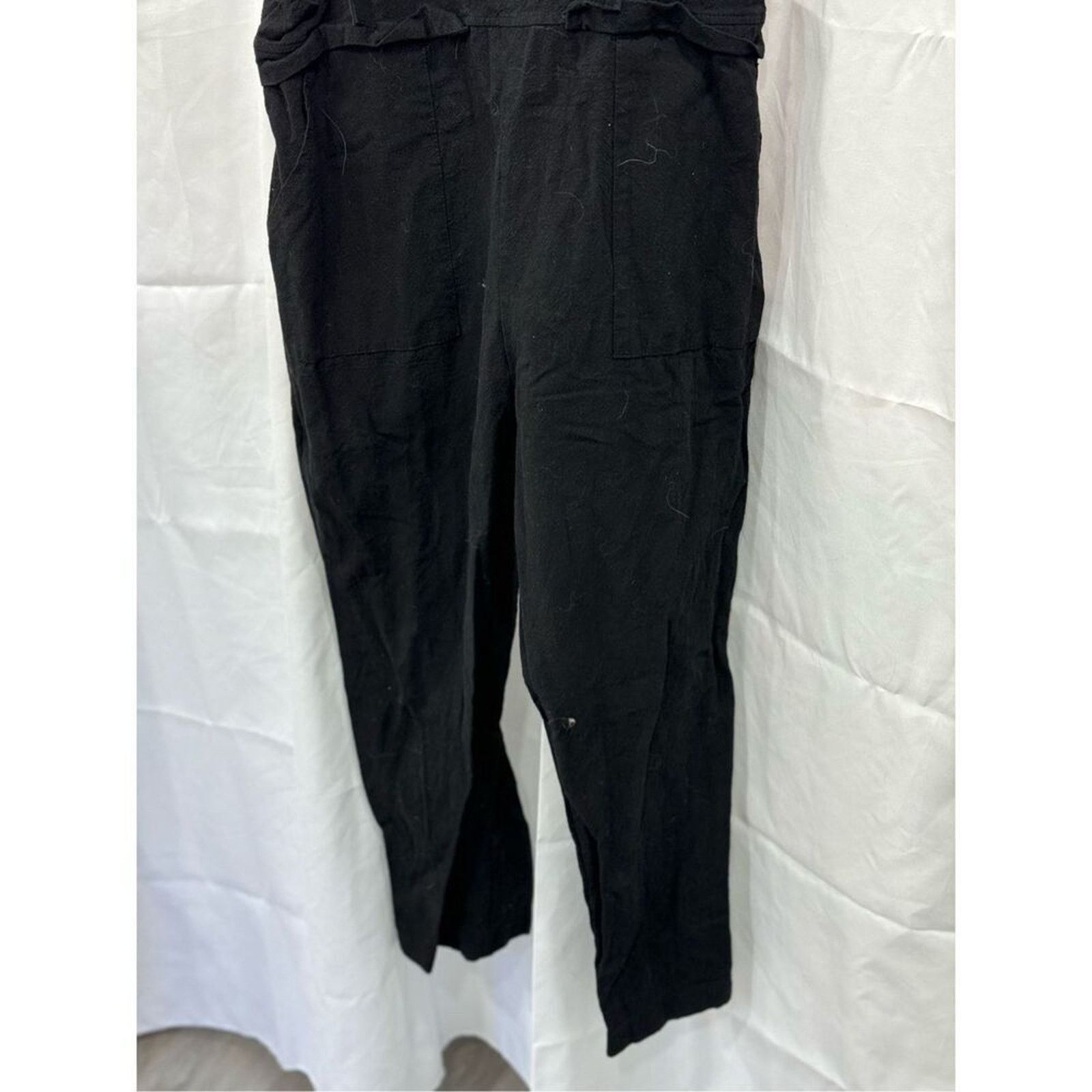 Other Baggy Oversized Linen-Feel Overalls with Pockets | Sz S Size 27" / US 4 / IT 40 - 5 Thumbnail