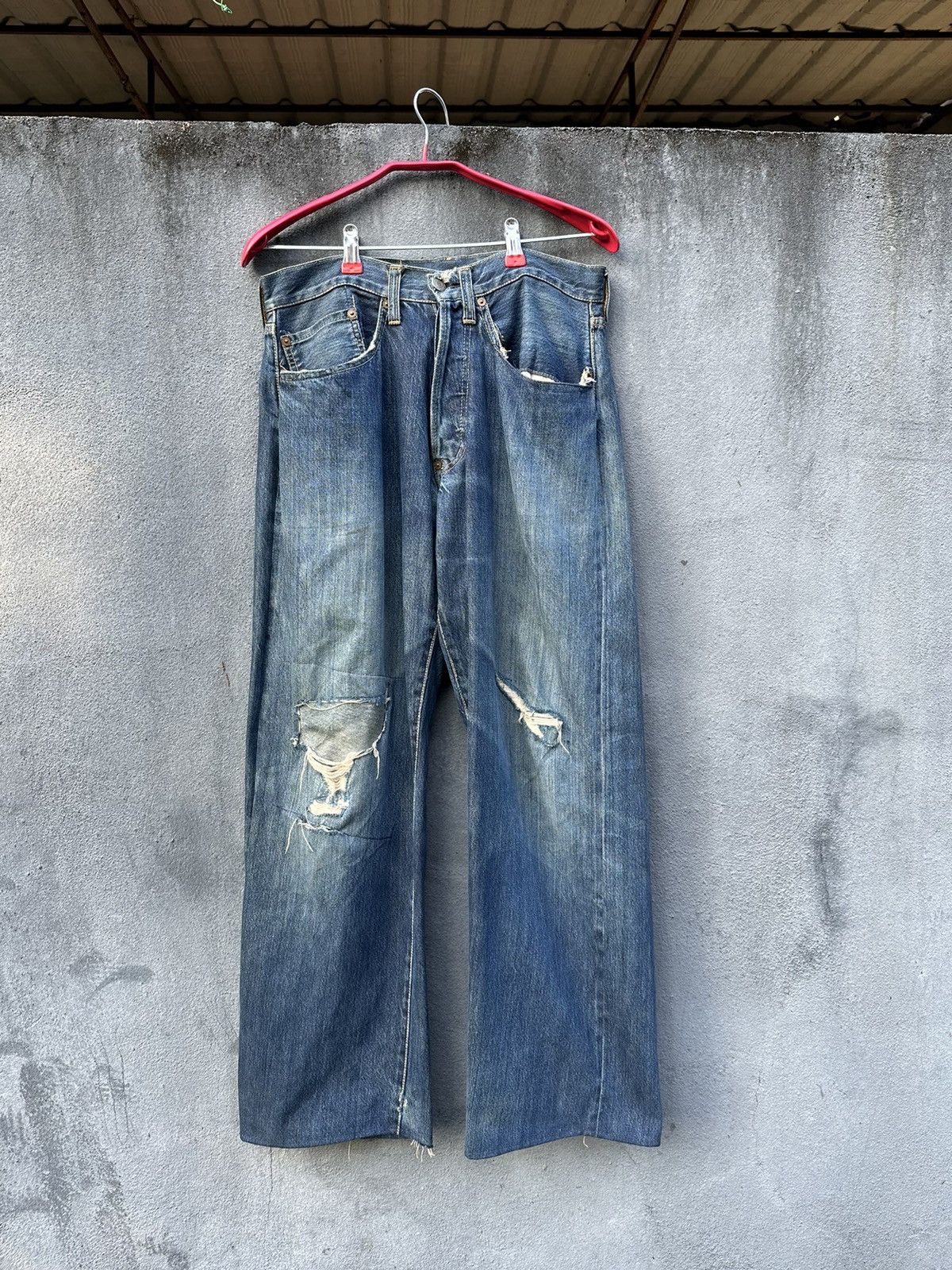 Studio D'Artisan 👹Vintage Studio’D Artisan Distressed Bootcut Jeans Size US 32 / EU 48 - 1 Thumbnail